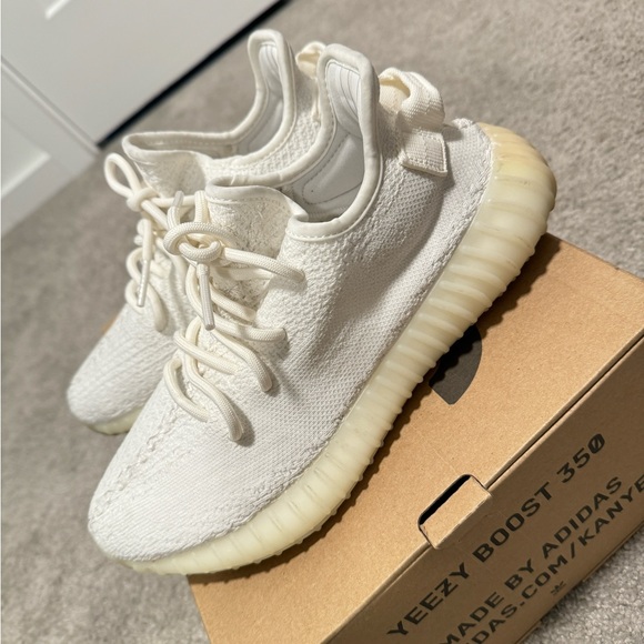 Adidas Yeezy Boost 350 V2 Cream White/Triple White CP9366 M6.5/W7.5 - Picture 7 of 7